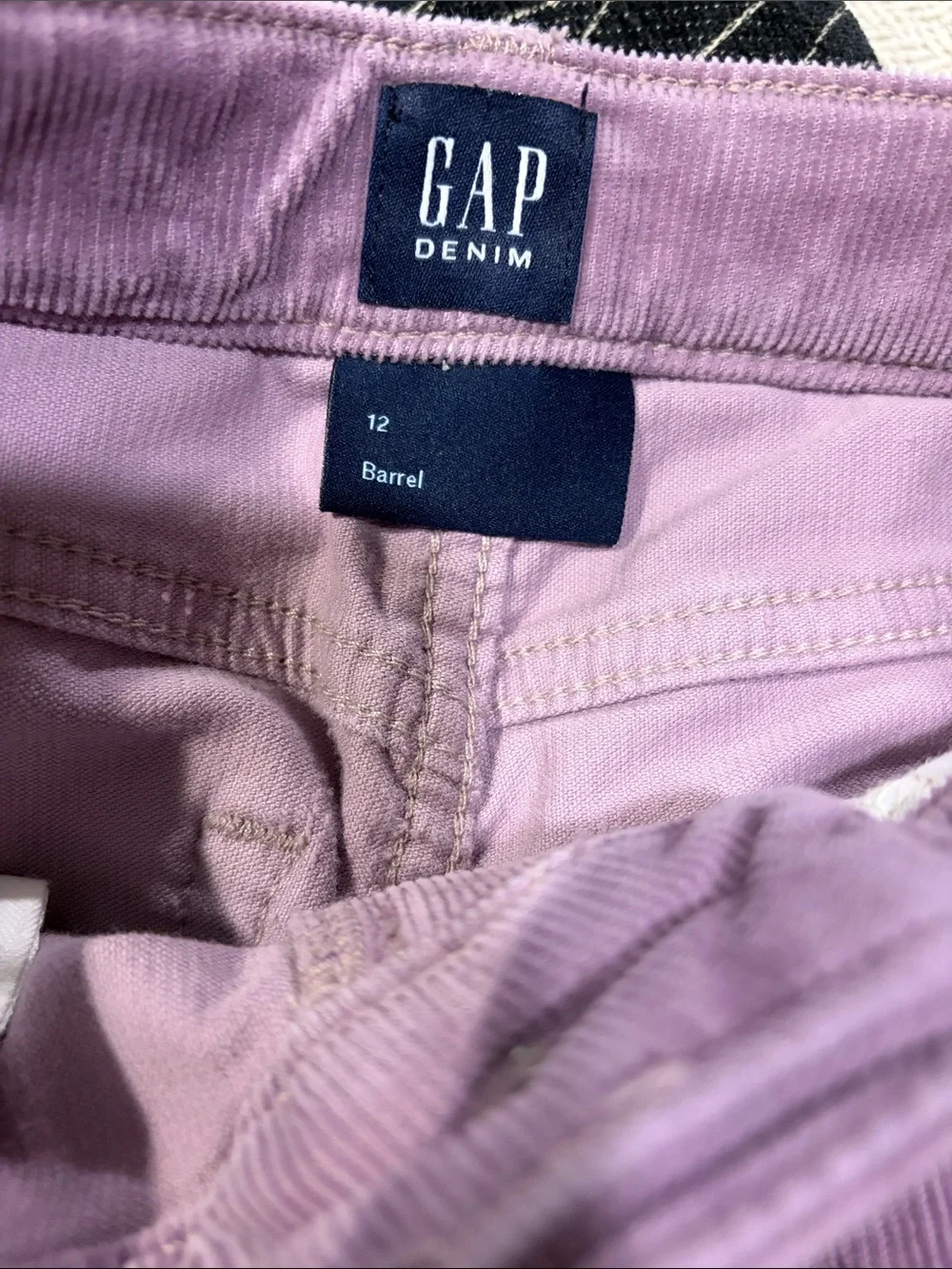 Gap kids high rise seamed corduroy barrel pants size 12 like new!